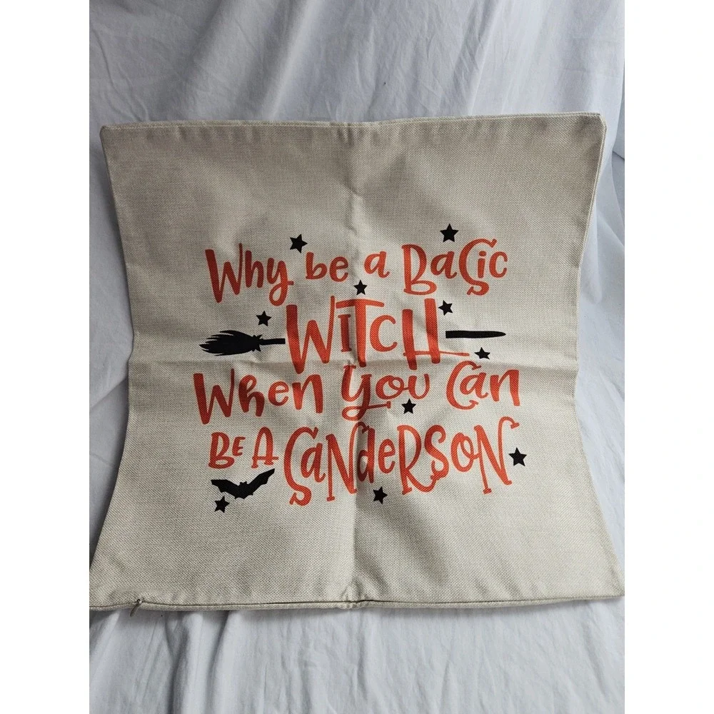 Sanderson Sisters Halloween Witch Canvas Pillow Cover Square Decorative H P‎
